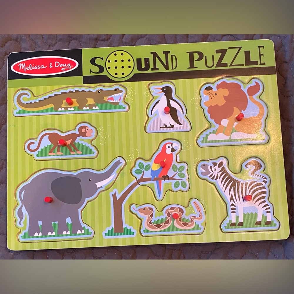 3/$30 Melissa & Doug Wooden Zoo Sound Puzzle